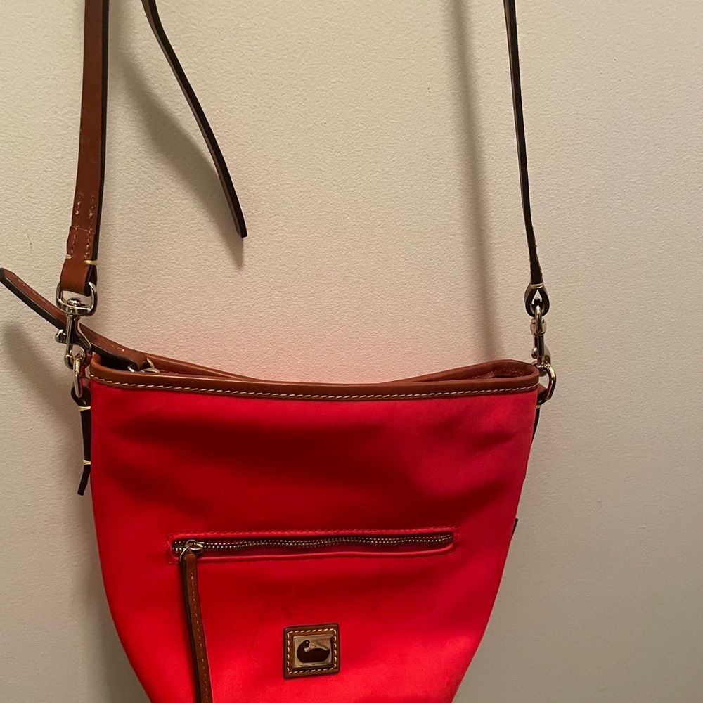 Dooney & Bourke Red and Brown Crossbody Bag